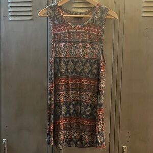 by & by Sleeveless Top - Red and Blue Pattern